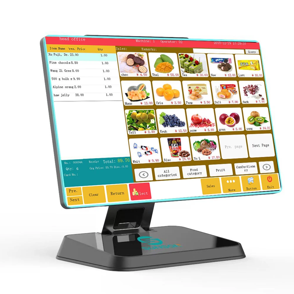 Wholesale 15.6 Inch Touch Android Cash Register Machine All In One Retail Pos System Terminal Machines For Supermarket