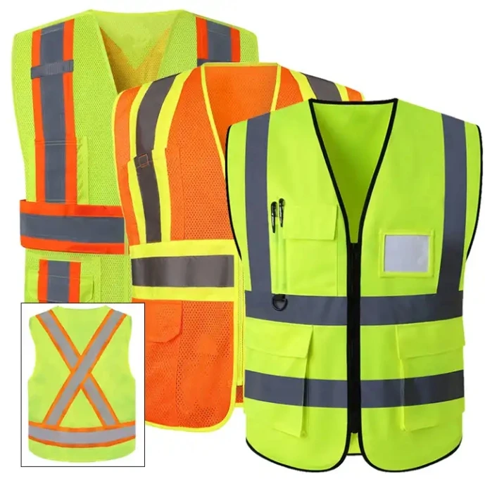 PPE work wear high vis reflective safety vest construction apparel safety clothing high visibility vest safety apparel