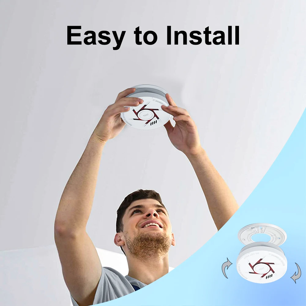 New Smoke Only En14604 Approved Photo Electronic Standalone 1year Smoke Detector 9v 1year Independent Smoke Fire Sensor Detector