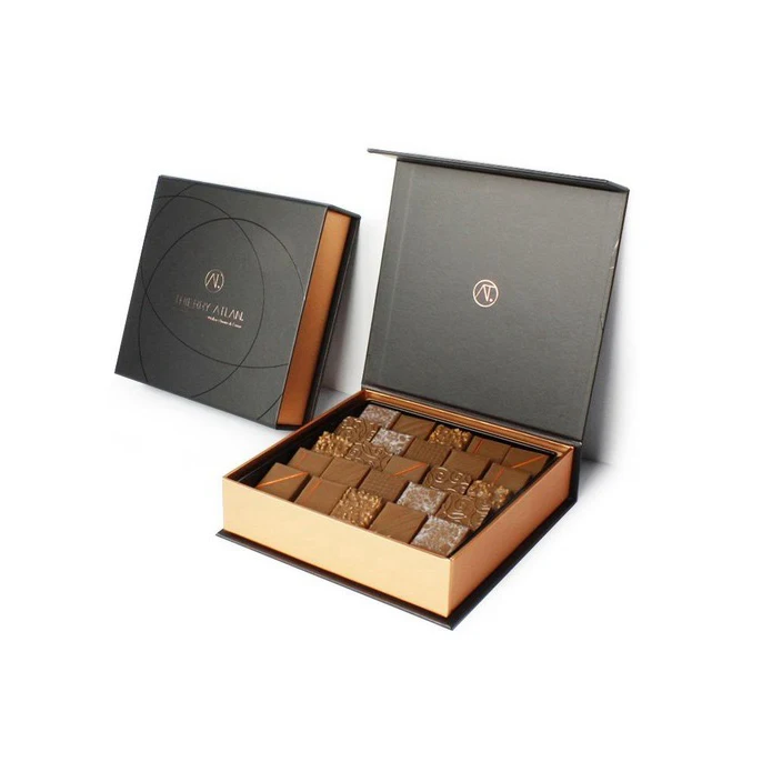 wholesale good price rigid custom printed logo foldable magnet cardboard boxes chocolate truffle box