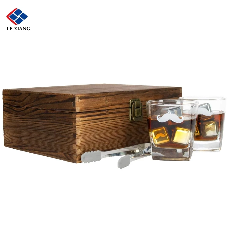 
2021 new product 6 Pcs Flower Petal Shaped Stainless Steel Ice Cooling Cubes Whiskey Beverage Chilling Rock Stones Gift Set 