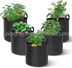3/5/7/10 gallon Felt potato planting bag non-woven multi-purpose vegetable fruit seedling bag strawberry potato growing bucket