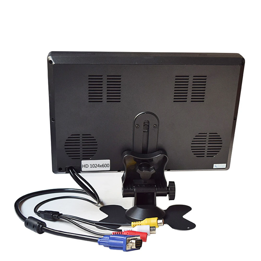  Низкая цена жидкокристаллический TFT screen1024x600 pixelas DC12V 24V VGA AV вход 9 дюймов монитор