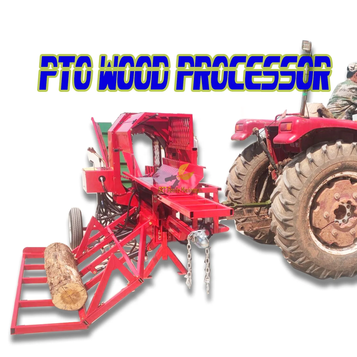 diameter 500mm Tractor attachment wood saw machine with liftter/ chain table power off PTO
