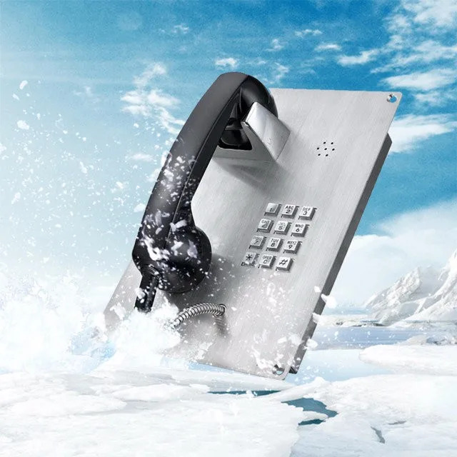 Stainless Steel Wide High Impact Strength Public Emergency Ip66 VoIP Waterproof Telephone