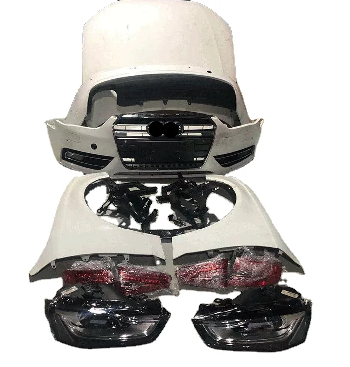 
High quality Auto body kit for 2008-2012 A4 upgrade to 2016 front rear bumper full set with headlight 