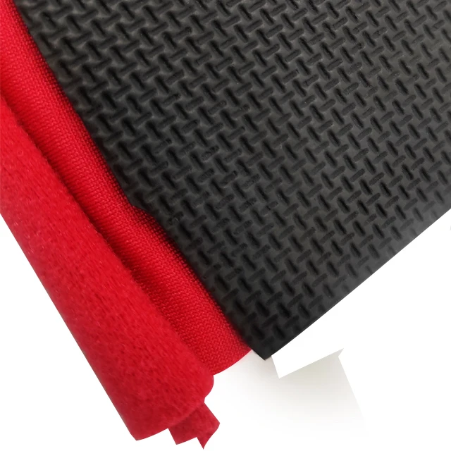 Non-slip 3mm 4mm 5mm Embossing Neoprene Rubber Fabric Sheets For Mats