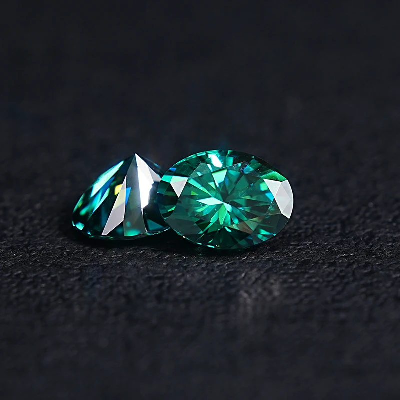 SICGEM INT Wholesale Price 5*7 mm 1 ct Oval Cut Green Color Moissanite