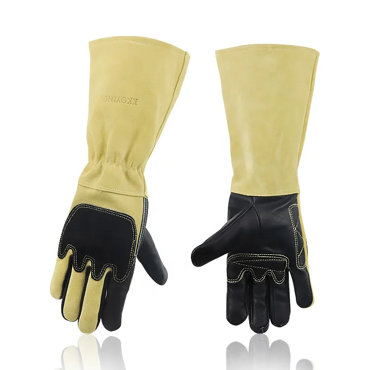 Manufacturer high quality sheepskin leather welding gloves Extreme Cut   Heat Resistant