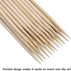 Bamboo Plant Stakes,Wood Plant Supports,Natural Bamboo Sticks for Plants Wooden Sign Posting Garden
