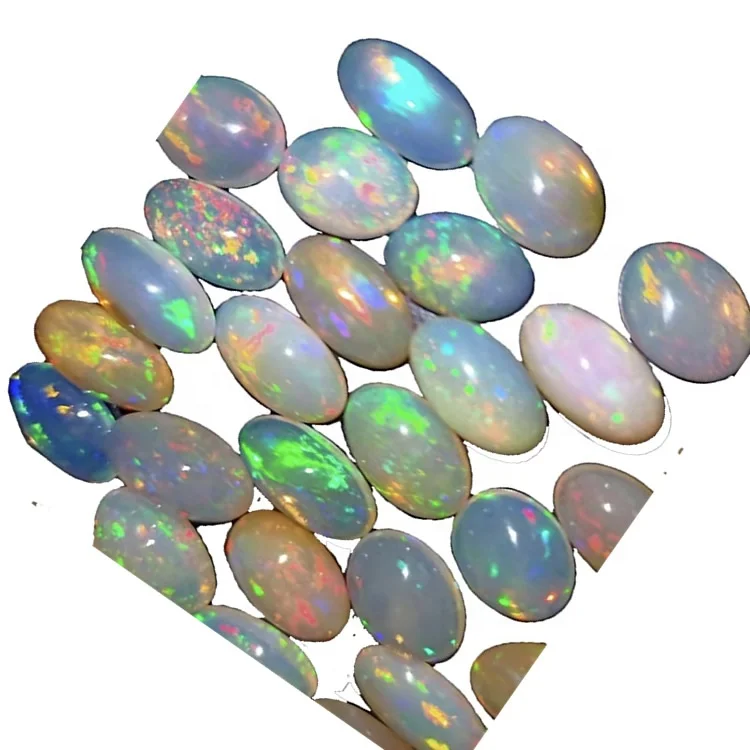 oval shape white Opal cabochons stone wholesale