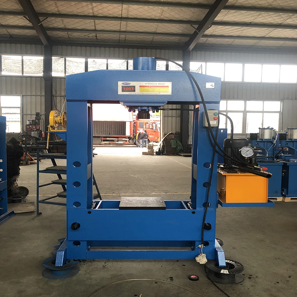 Electric and manual 100 ton electric hydraulic press machine with winch