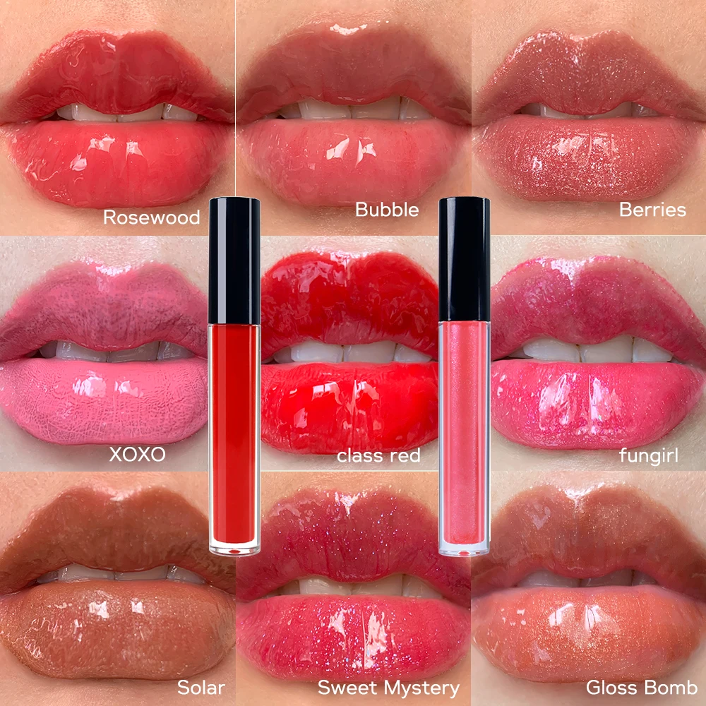 Wholesale Color Changing Lip Oil Pigmented Magic Moisturizing Flavouring Fruit Clear Vegan Shimmer Lipgloss Lip Plumper Gloss