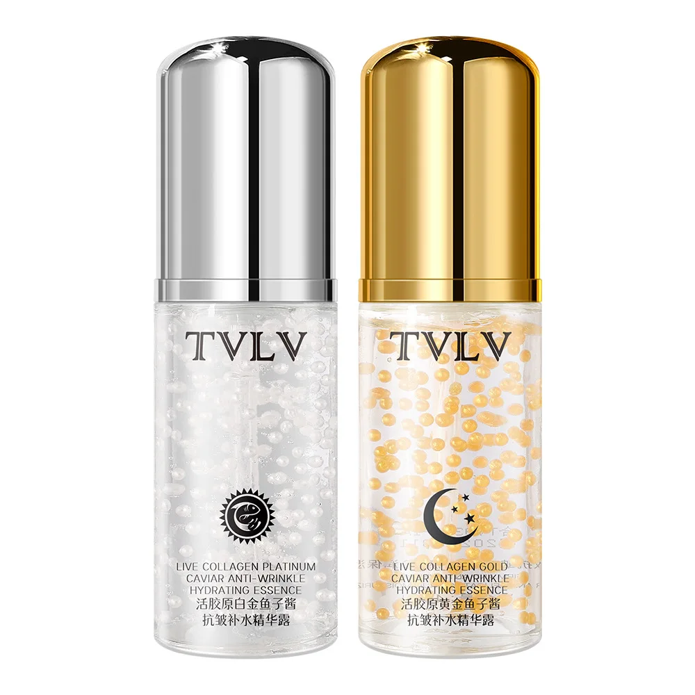 Independent new Living collagen Gold Caviar anti-wrinkle hydrating Essence Skin care whitening white gold microcapsule essence