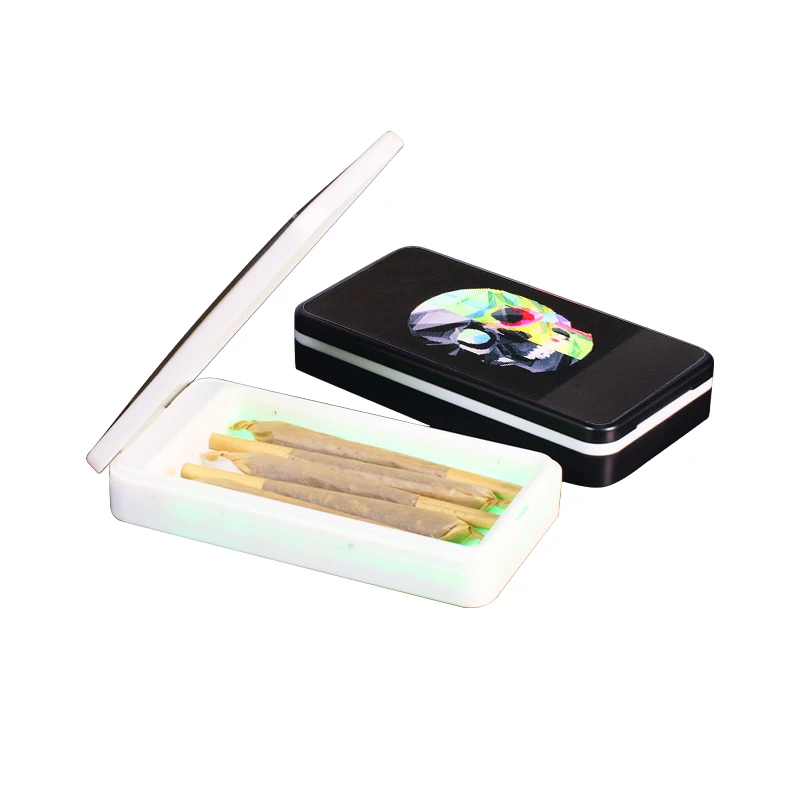 Новинка Креативный светодиодный флип-кейс для сигарет и курения usb Перезаряжаемый ящик хранения табака с индивидуальным