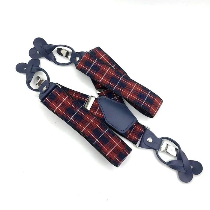 Designer Custom Fashion Braces wine Suspenders