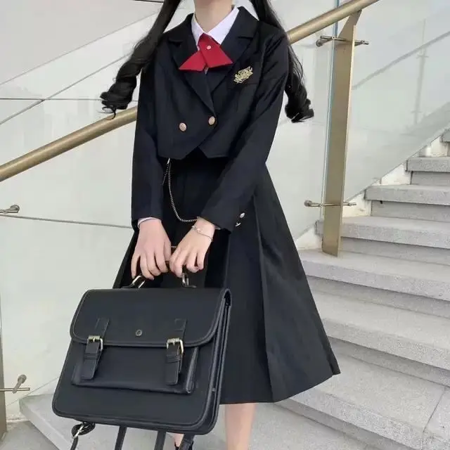 Ai-mich Vogue School Uniform Customize Big School Smock Suit Subdue Vest Set Teacher Overalls Cotton Women