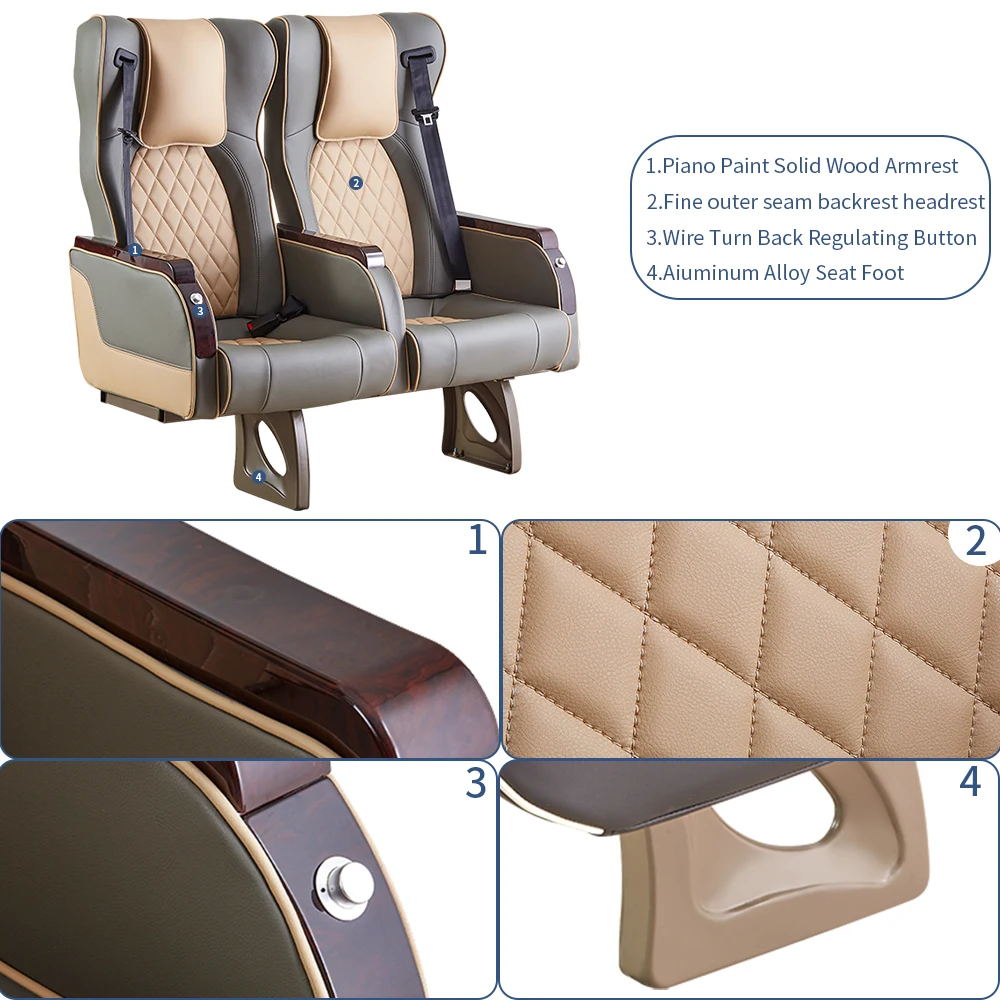 electric bus minibus reclyning seat passenger, folding seat for bus with seat belt