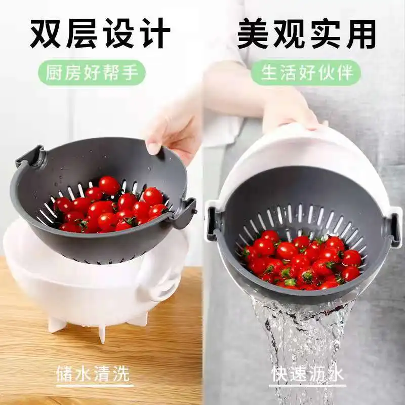 New hot sale Multi-purpose vegetable cutter manual household drain basket potato shredder potato slicer grater
