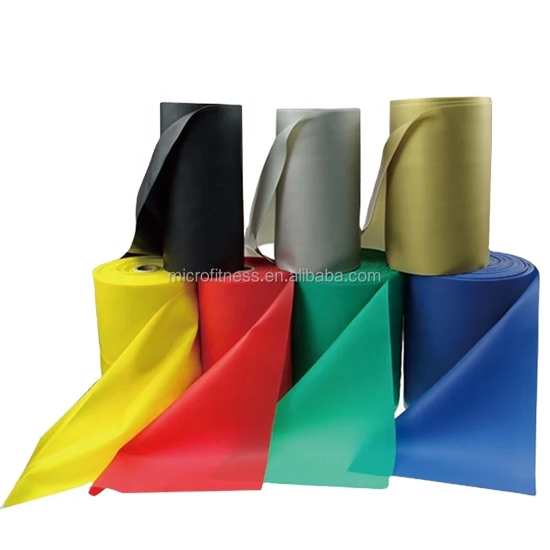 Latex Resistance Customized Theraband Roll With Logo Printing