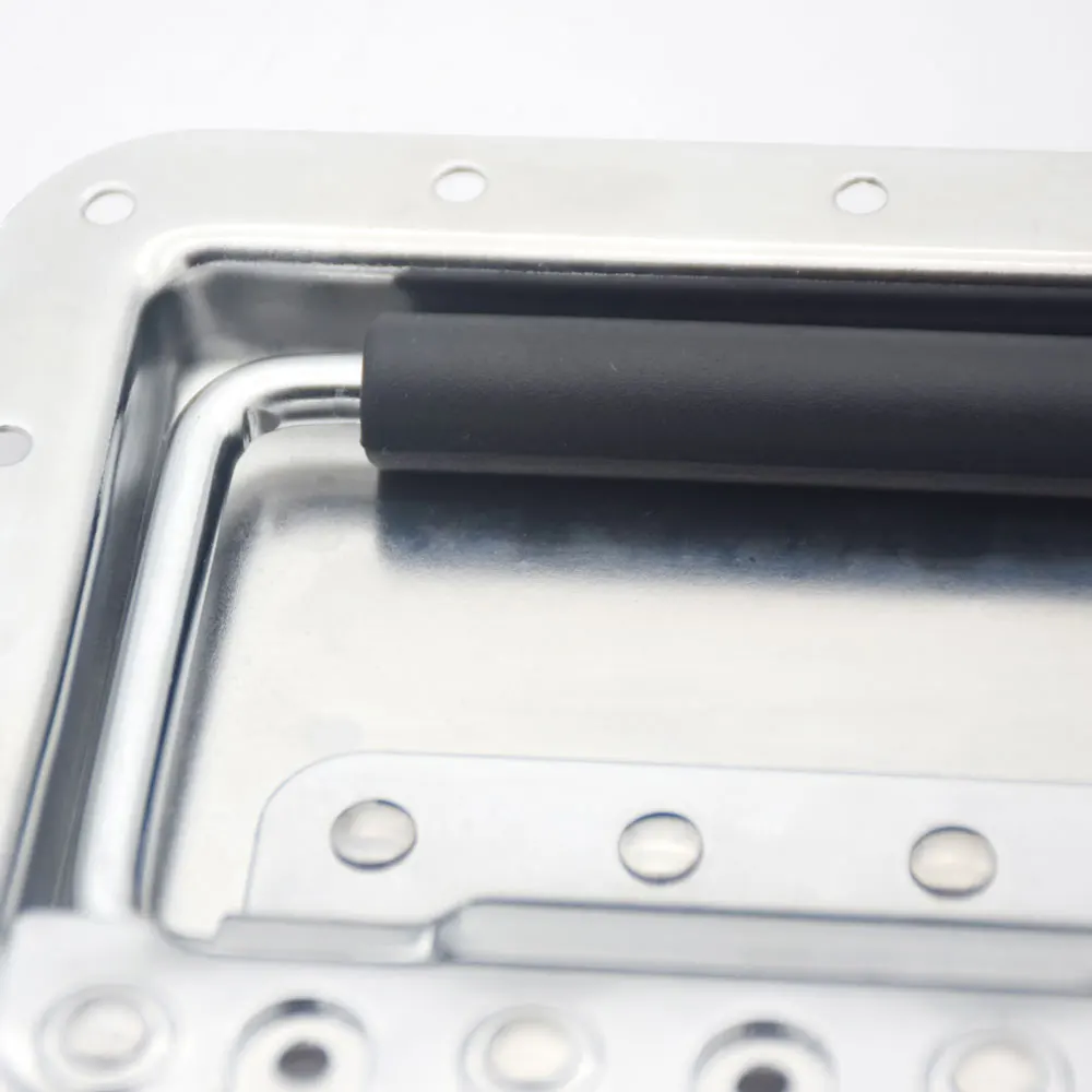 Fayshing High Quality Medium Spring Loaded Recessed Handle with Rubber Grip for Flight Case Tool Box, FS-2065