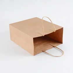 Customize Logo Recycled Small White Brown Paper Bag Grocery Paper Lunch Bags