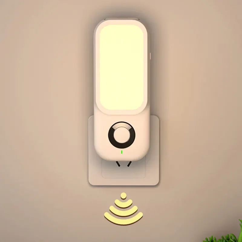 Human Body Sensor LED Night Light Wireless Rechargeable Multi-function Wall Lamps With Plug
