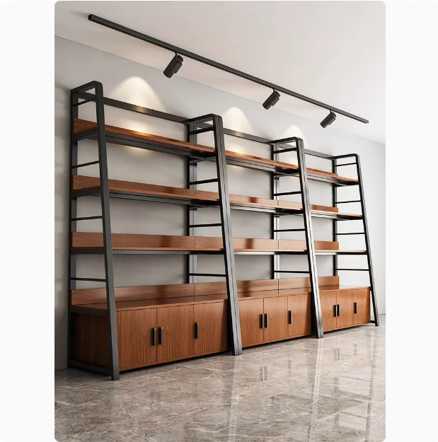 floor storage shelf simple supermarket tobacco and alcohol cabinet commercial multi-storey convenience store display cabinet