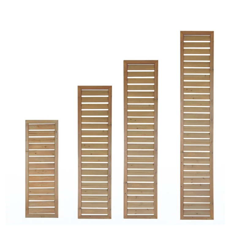 Wooden Trellis with frame carbonized