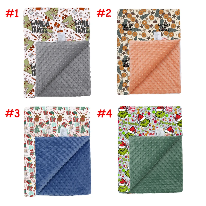 Knitted Baby Rug Crutch Candy Green Monster Custom Kid Carpet Christmas Tree Gift Super Soft Children Blanket