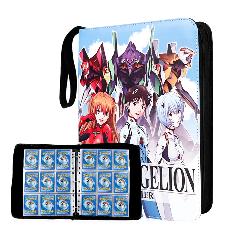 Custom 9-Pocket Full Art Trading Card Binder Fits 900 Cards with 50 Removable Sleeves for Photo Albums