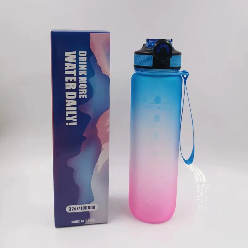  Лидер продаж Amazon многоразовая пластиковая бутылка для воды объемом 64 унции/128 унции без бисфенола А спортзала 1 галлон с маркером