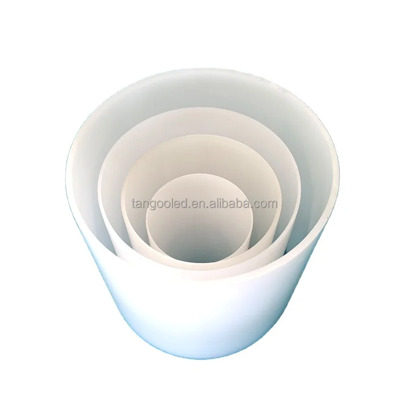 UV resistant weathering test F1 milky white/transparent/clear/semi-clear acrylic luminous tube large diameter for led light