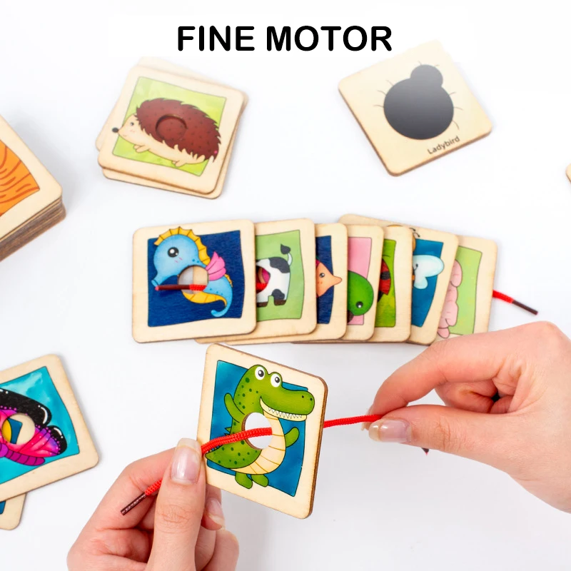 Early childhood education for children Animal shadows Cognitive Matching Puzzle Blocks Hand eye coordination training puzzle toy