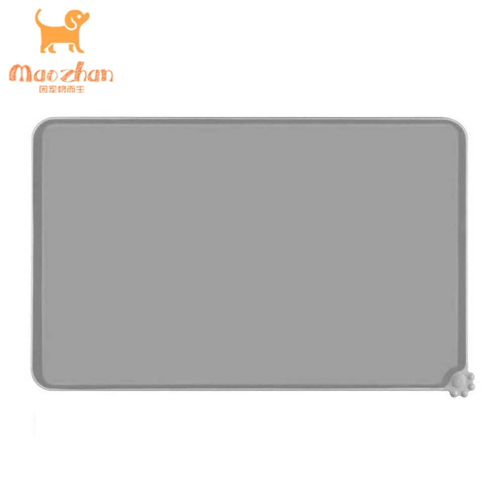 
MZ-PM001S Large Waterproof Dog and Cat Feeding Mat, FDA Grade Silicone Pet Food Mat with Multiple Sizes 