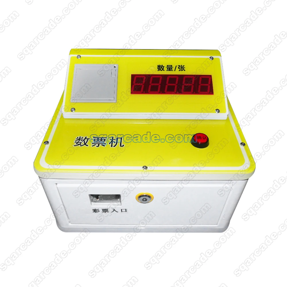 Coin operated receipt print redemption lottery ticket eater count machine for arcade game center