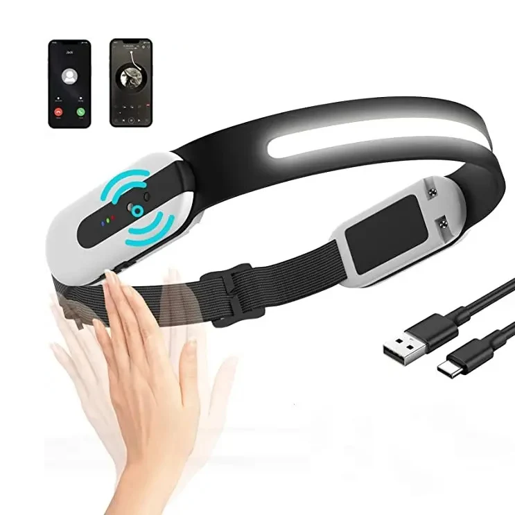 STARYNITE 2023 Новый LX400 USB Перезаряжаемый монолитный блок светодиодов налобный фонарь 230 широкий луч с музыкальным динамиком для телефона функции датчика движения