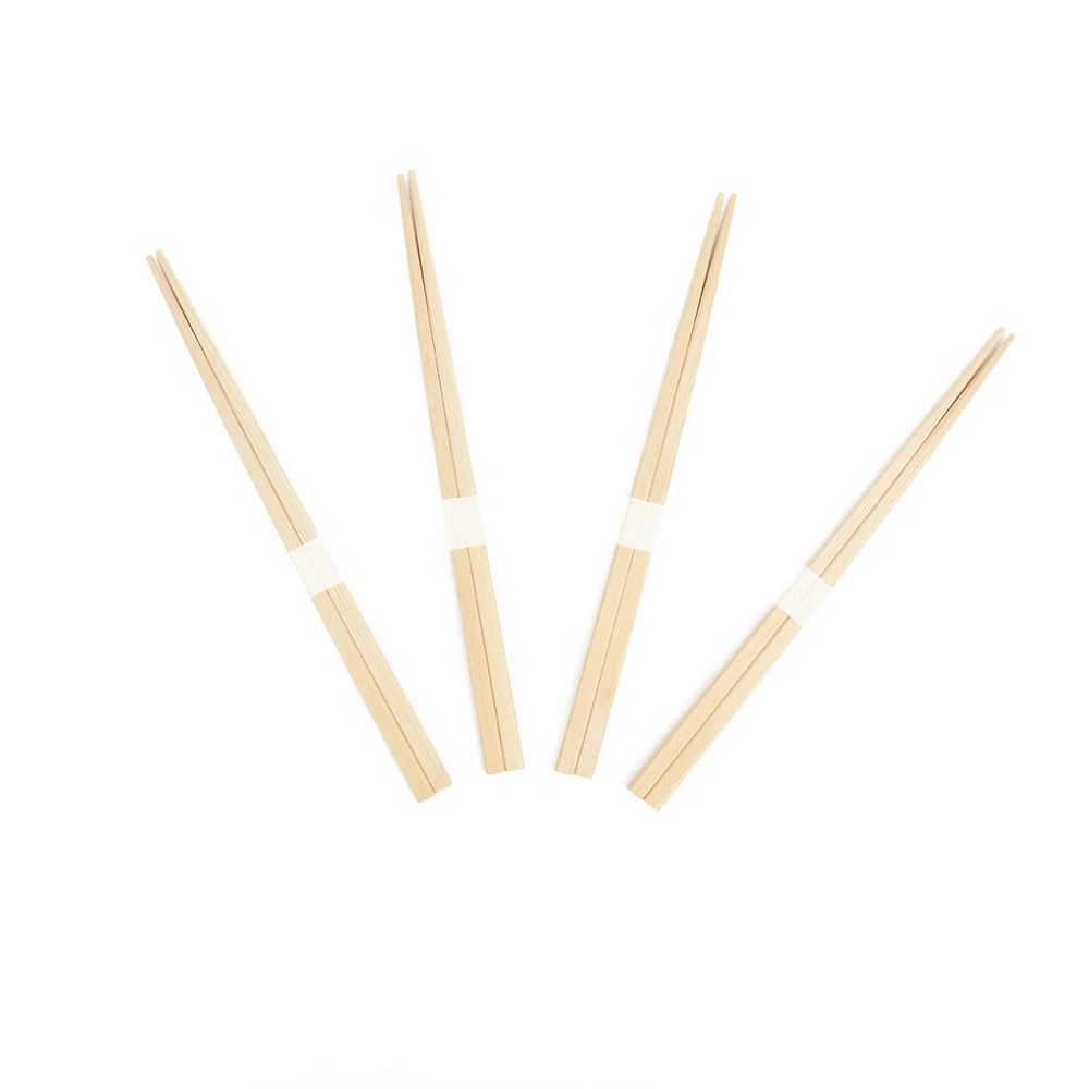 high quality disposable pine wooden japanese chopsticks with paper ring