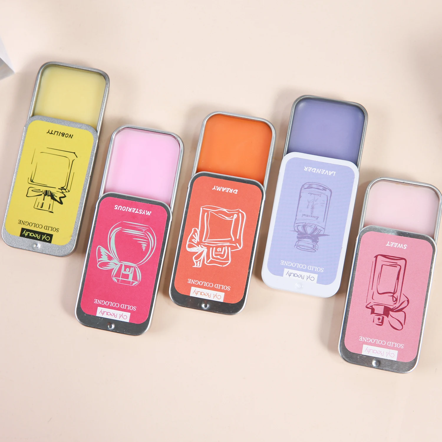 Private Label Oem Odm Portable Female Solid Fragrance Pocket Perfume Private Label Long Lasting Solid Cologne For Girl