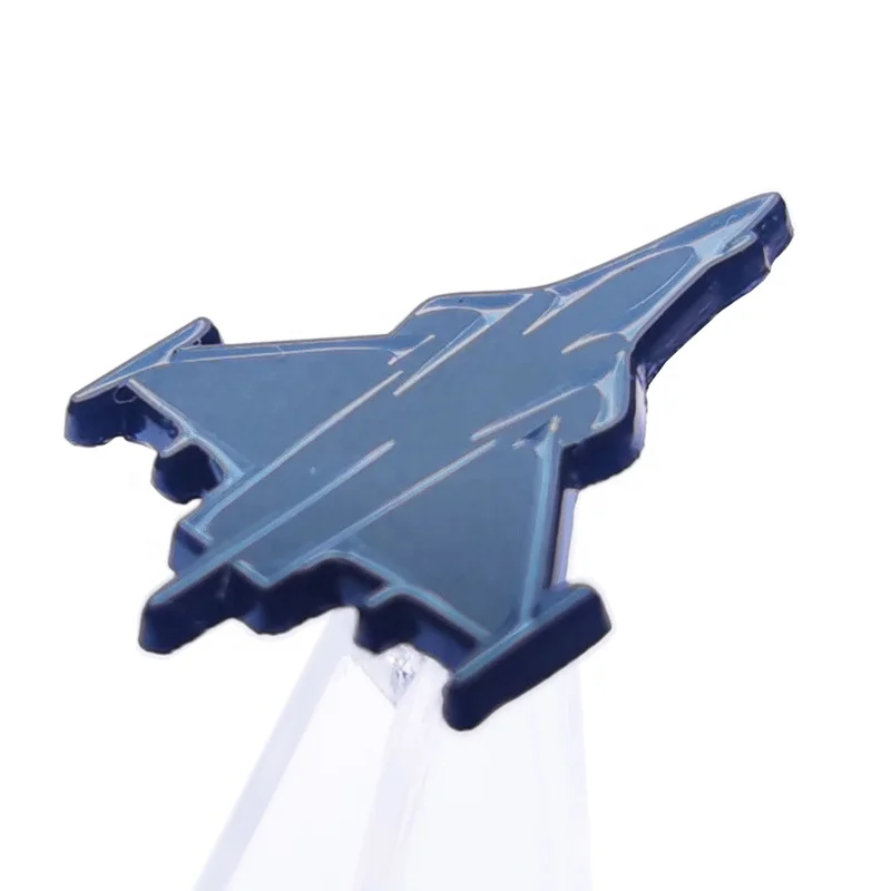 Black Color Aircraft Pin with Gray Enamel High Quality in Sale