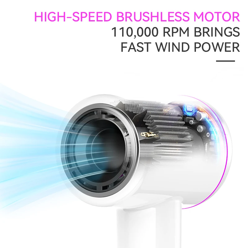 KEMEI km-6879 Negative Ion Hair Dryer Customized High-Speed Salon One-Step Hair Dryer