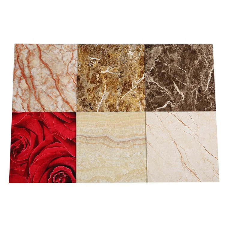 high glossy  interior wall kitchen cabinet pvc marble sheet