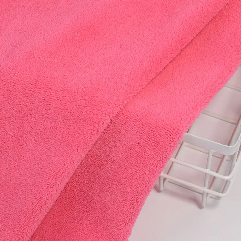 Low Moq Wholesale Popular Plush Toy Pajamas Fleece Fabric Solid color 100% Polyester Microfiber Coral Fleece fabric