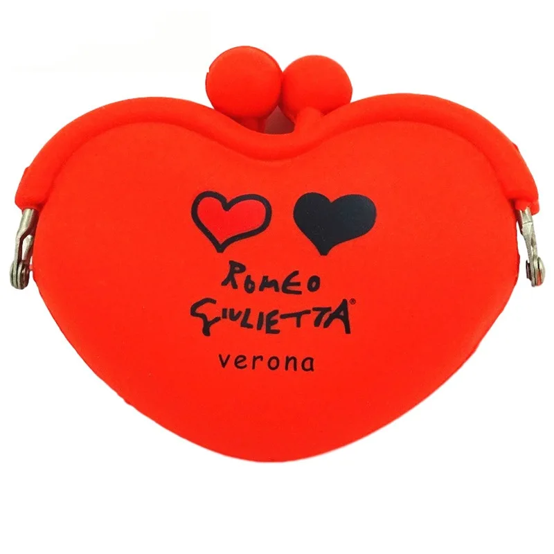 OEM Simple Blank Waterproof Change Wallet Kids Clasp Pouch Heart Coin Purse