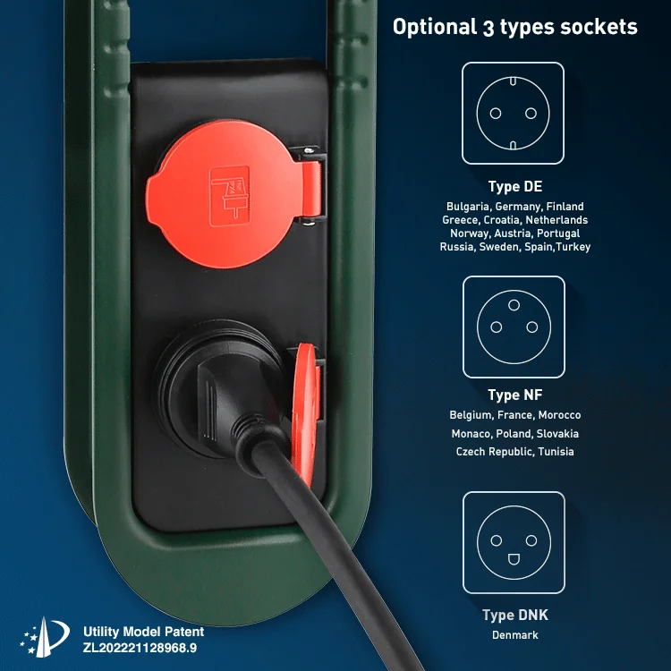 German/French/Denmark Version 2 Way IP44 Extension Cord Organizer Socket Waterproof Outdoor Socket with H07RN-F Cable