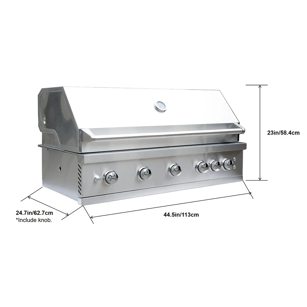 Stainless Weather Proof Propane Butane Built In Kitchen Island Outdoor Cooking Gas Bbg, Gas Barbecue Grill