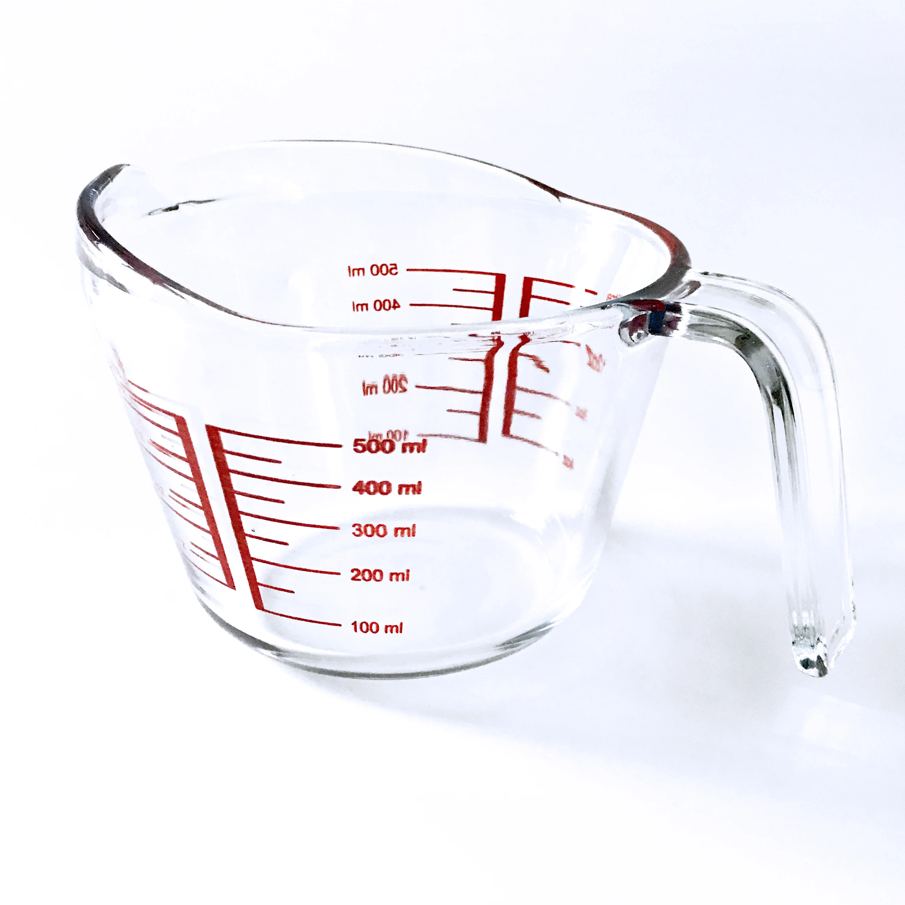 0.5L High Quality Clear Tempered Glass Measuring Cup
