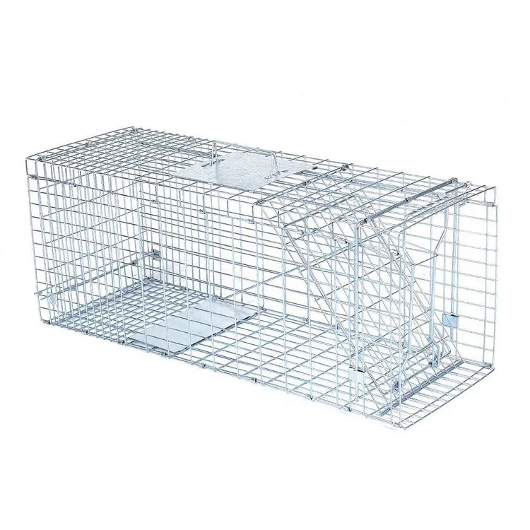Haiao Foldable Galvanized Wire Mesh Steel Mouse Fox Rabbit Metal Bird Wild Small Animal Trap Cage