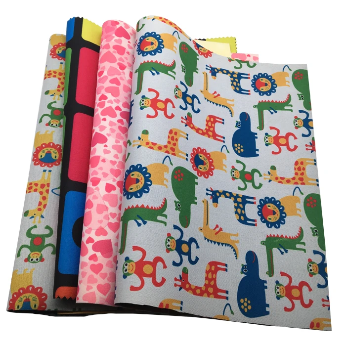 factory supplier hotsale 1mm cartoon printed neoprene fabric roll waterproof for bags or sleeves