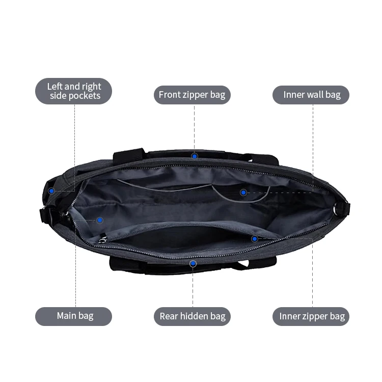 coin pouches Multifunctional Aluminum Briefcase for Lawyers, Vintage Style Business Laptop duffle bags handbag for Men